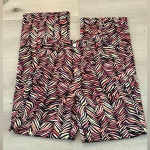 Nasty Gal Vibrant Zebra Print Pants Wide Leg Trousers